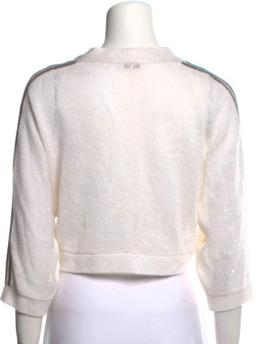 Brunello Cucinelli Cropped Linen & Silk sweater - Picture 3 of 3